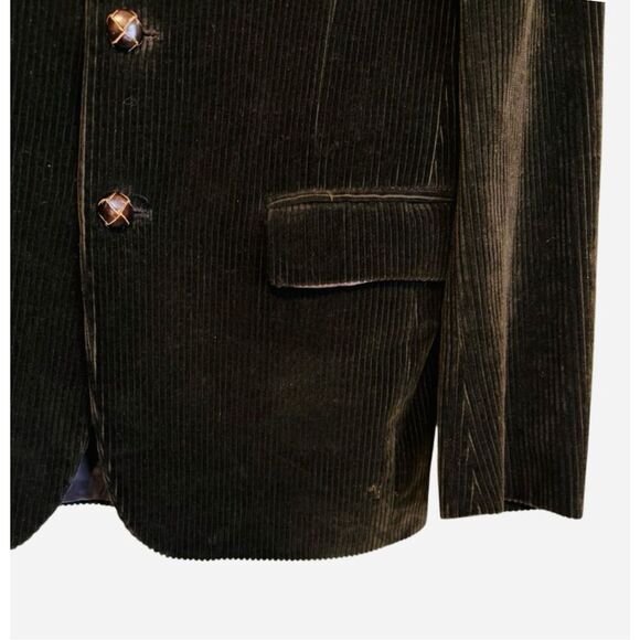 Brooks Brothers Boys Corduroy 3-Button Blazer Sz. 12 Brown Preppy Classic - Picture 3 of 10